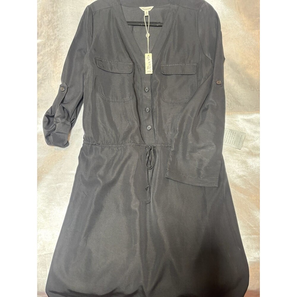 NWT Max Studio black shirt dress M